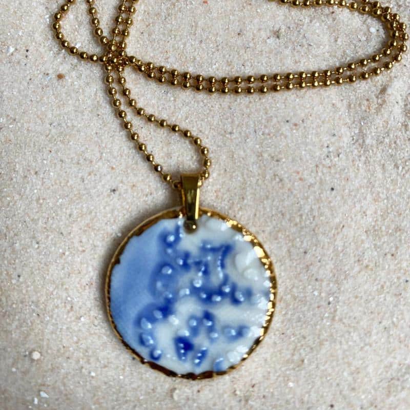 Hanger Lace Delft Blue schakel- of ballchain - Afbeelding 2