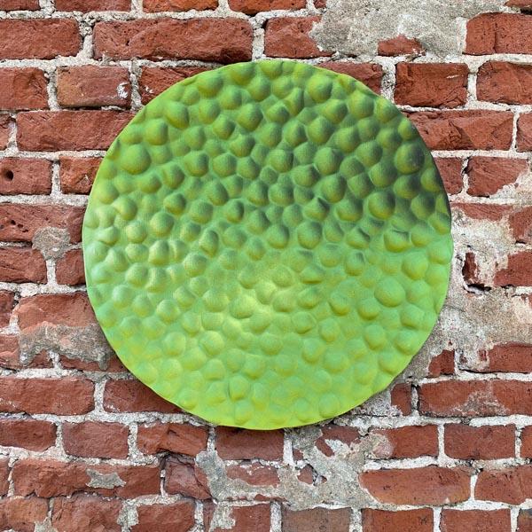 Plate 56 cm bright green velvet